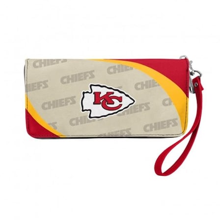 Little Earth 300902-CHIE NFL Curve Zip Organizer Wallet; Kansas City Chiefs